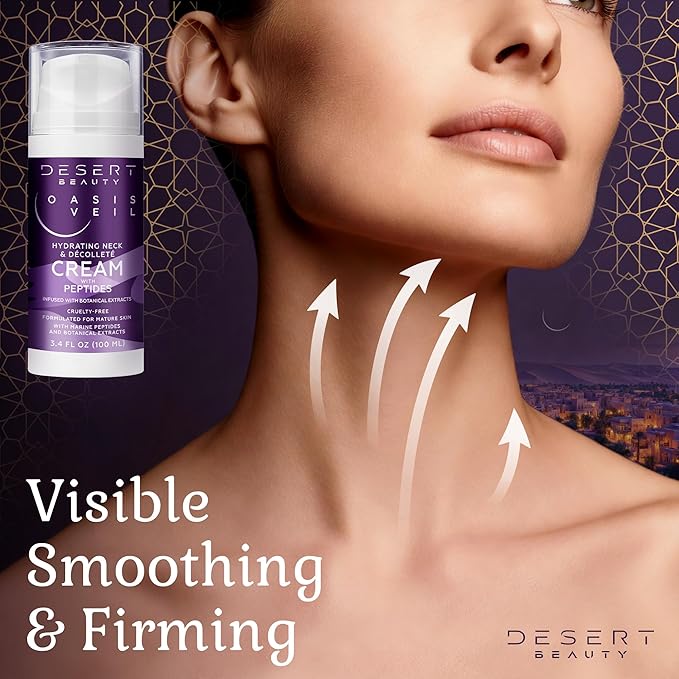 Neck Firming Cream - Tightening and Lifting Formula - Peptides, Collagen, Hyaluronic Acid - Neck Cream for Women Over 50-3.38 fl oz