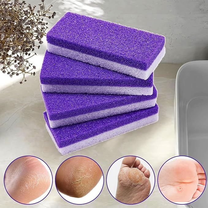 Pumice Stone for Feet 4 Pack Foot Pumice Stone Foot Pumice Stone for Dead Skin Double Sided Pedicure Tools for Feet Pumice Stone for Feet Callus Remover for Feet and Heels