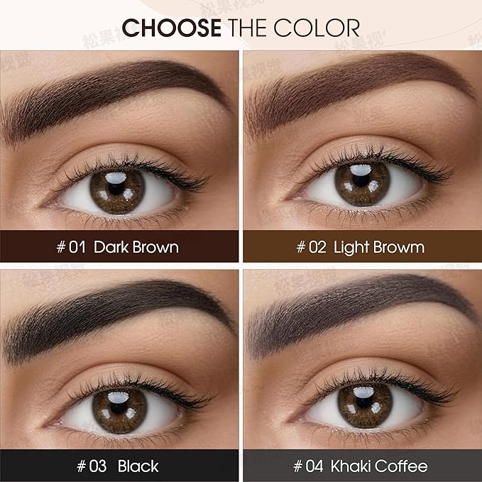 HeyBeauty 2 Pack Eyebrow Pencil, Waterproof Eyebrow Makeup with Dual Ends, Professional Brow Kit with Eyebrow Brush, Light Brown