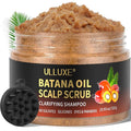 Scalp Scrub, Batana Oil Scalp Exfoliator 2-in-1 Clarifying Shampoo with Rosemary Mint, Hair Care Scalp Cleanser for Itchy Oily Scalp, Removes Build Up & Dandruff, Includes Scalp Massager, 10.93 oz