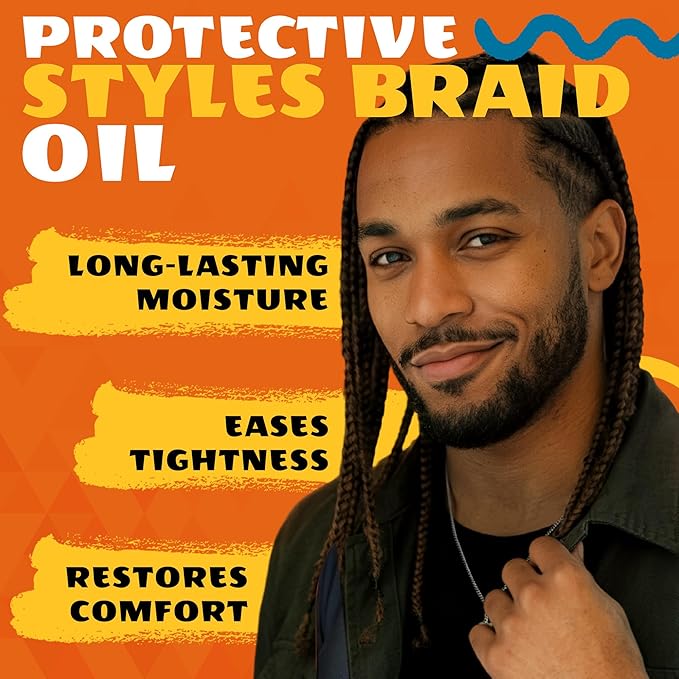 AllDay Locks Braid Oil - Spray On Hair Oil for Braid & Scalp Care, for Men and Women, Moisturizing and Strengthening Treatment, Hair Oil for Dry Scalp and Tension Relief - 8 oz Bottle