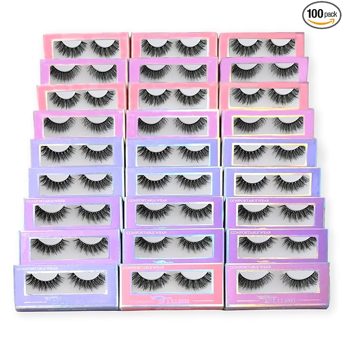 Mink Lashes MIX Fluffy 16mm Stirps Lash Volume False Eyelashes 27Pairs 8D Cat Eye Lashes D Curl Dramatic Soft Eyelash Long Lash Strips Lashes Pack That Look Like Extensions