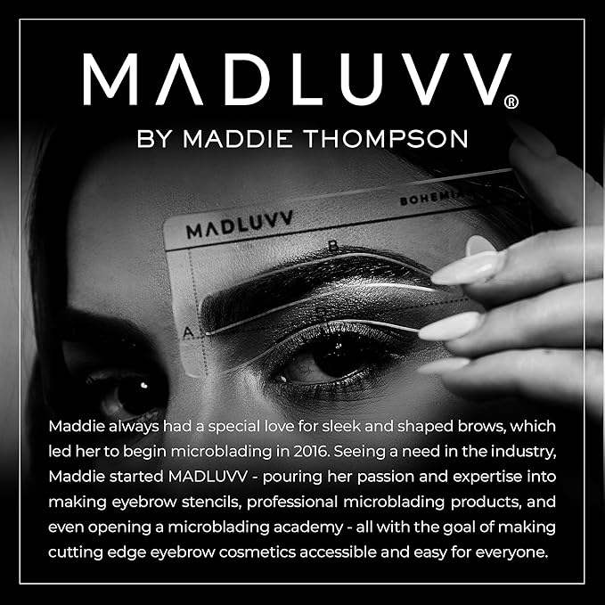MADLUVV Brow Stamp Refill* - Color Stamp for Brows & Root Touch Up for Women & Men, Instantly Conceal Hair Loss, Grey Hair, Thinning Hair with Stain-Proof/Smudge-Proof Powder Formula (Medium Brown)