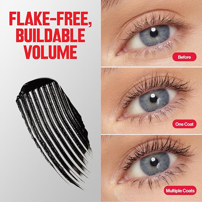 Revlon ColorStay Full Time Mascara, Volumizing Eye Makeup, 24 Hour Wear, Smudge-Proof, Non-Clumping and Flake-Free Formula, 411 Blackest Black, Waterproof