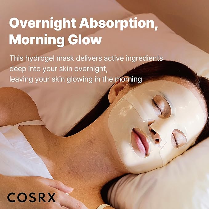 COSRX The Alpha-Arbutin Discoloration Care Hydrogel Face Masks 3EA with Niacinamide, Glutathione & Tranexamic Acid, Collagen Face Mask, Travel Essentials, Overnight Face Mask, Korean Skin Care