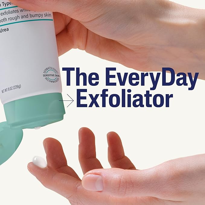 Cetaphil Exfoliating Rough & Bumpy Cream, Lightweight Cream for All Skin Types, 8 oz Tube, 20% Urea, Gently Exfoliates, Refines Skin Texture, Dermatologist Recommended Brand (Pack of 12)