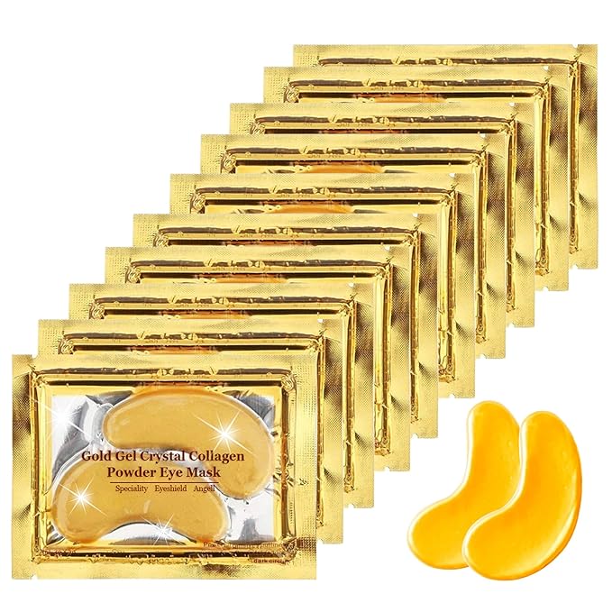30 Pairs Eye Patches, Under Eye Patches for Dark Circles and Puffy Eyes, Reduce Wrinkles, Collagen Eye Mask Skincare Eye Pads for Moisturizing, Hydrating,24K Gold
