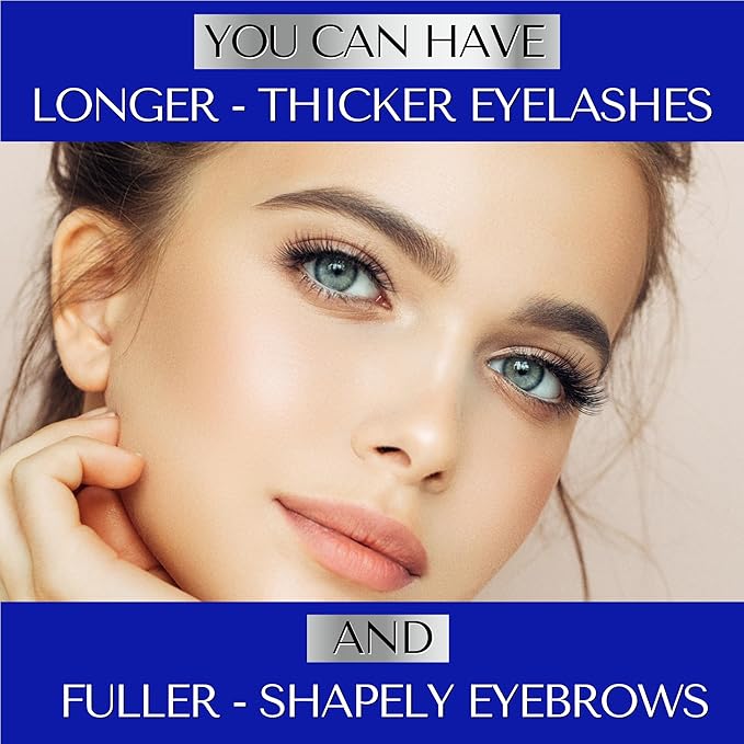 Dermaworks Lash & Brow Enhancing Serum Set 3ml + 5ml | Natural Eyelash & Eyebrow Growth Serum | Free of Prostaglandins | Peptide Lash Serum for Growth & Thickness | Safe for Sensitive Eyes