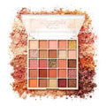 K'APEINE 25-Color Eyeshadow Palette, Warm Neutral Nude Pink & Brown Shades, Matte Shimmer & Glitter Finishes, Highly Pigmented, Blendable Long-Lasting, Soft Glam Day-to-Night Makeup