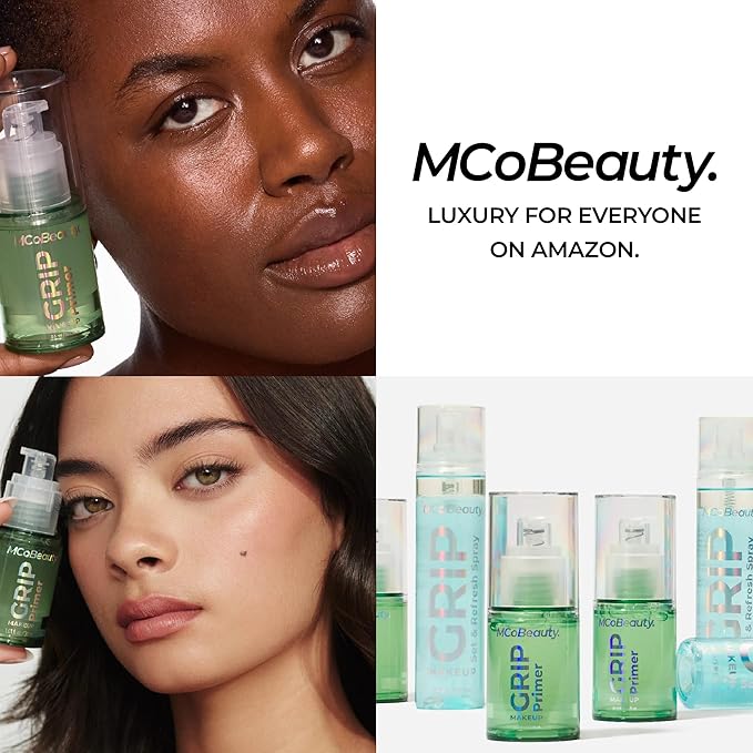 MCoBeauty - Grip Primer - Grippy Hold Lightweight Makeup Primer - Hydrating Gel Base Face Primer with Moisturizing Ingredients - Aloe Vera, Niacinamide & Vitamin E - Preps Skin for Long-Lasting Makeup