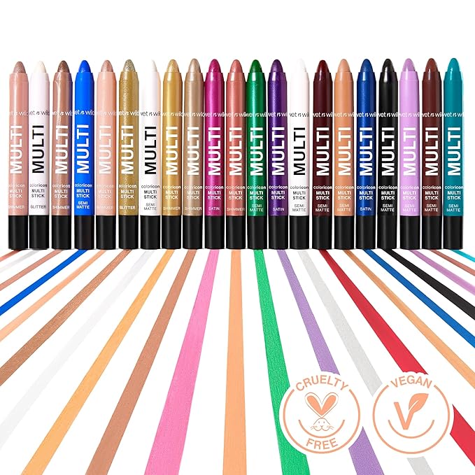 wet n wild Color Icon Cream Eyeliner Eyeshadow Multi-Stick, Moisturizing, Nourishing Velvety Cream-to-Powder Buildable & Blendable Formula, Cruelty-Free & Vegan - Peachy Crush