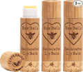 Bee Bella Lip Balm, Peppermint, 3 Pack - Hydrating Lip Care, 100% Natural, Original Organic Beeswax with Vitamin E, Handmade in USA