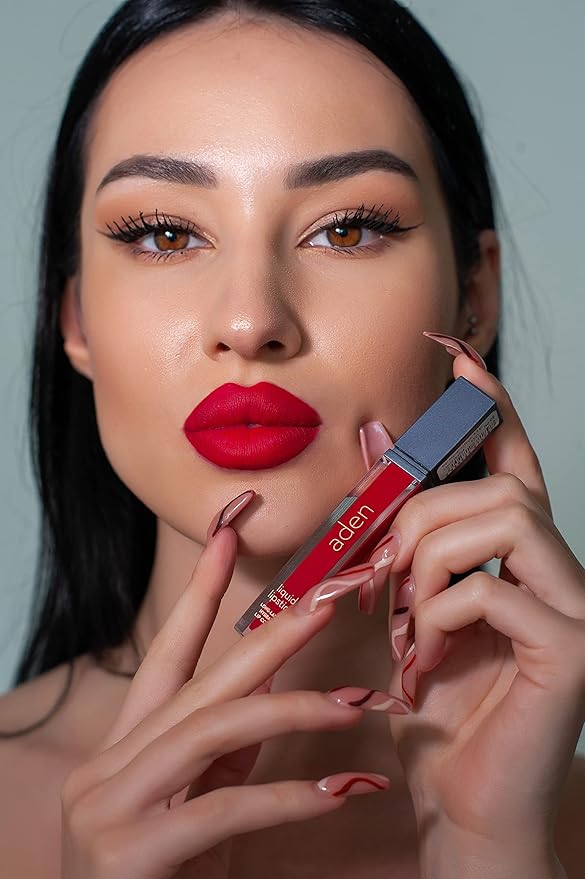 Red Lipstick for Women & Lip Liner Pencil – Liquid Matte Lipstick Long Lasting – Lip Combo Sets with Lip Stain Long Lasting Waterproof & lip liner stain – Lip Kit Pigmented-Non Smudge-Made in Italy 09