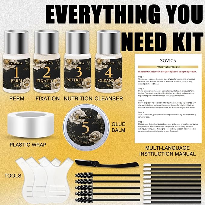 Brow Lamination Kit – DIY Eyebrow Lamination Kit for Salon-Quality Results at Home, Instant Brow Lift for Fuller, Thicker, More Beautiful Brows, Easy to Use for Professionals & Beginners