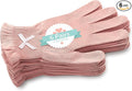 Evridwear Beauty Cotton Gloves with Touchscreen Fingers for SPA, Eczema, Dry Hands, Hand Care, Day and Night Moisturizing, 3 Sizes in Feather or Light Weight(6 Pairs XS, Light Weight Pink Color)
