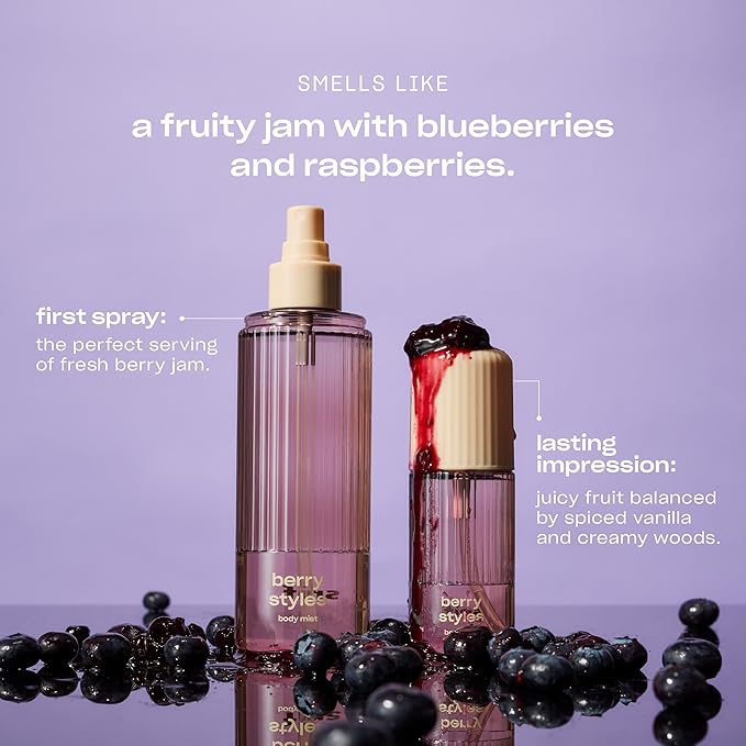 Snif Gourmand Body Mist Set with Vanity Pouch – Extra Whip, Berry Styles & Hazel Split | Hair & Body Fragrance Variety Pack | Vanilla, Berry & Chocolate Hazelnut | Clean Vegan | 2.5oz (3 Pack)