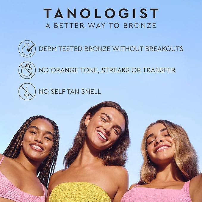 Tanologist Self-Tan Drops- Medium, Bronzing Serum, Customizable Face & Body Self Tanner For Moisturizer, Gradual Body & Face Tanning Drops for Natural Glow, Streak-Free Vegan Formula, 0.5 fl oz