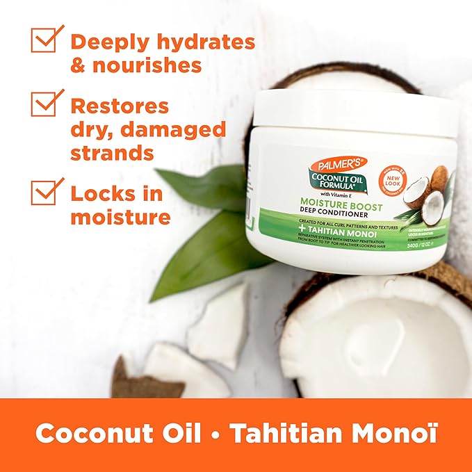Palmer's Coconut Oil Formula Moisture Boost Deep Hair Conditioner, 12 Fl Oz | Palmer's