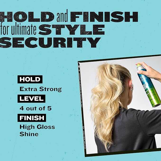 TIGI Bed Head Travel Size Frizz Control Hair Spray, Masterpiece Extra Hold Hair Care Spray for Shiny and Glossy Hair, 2 oz