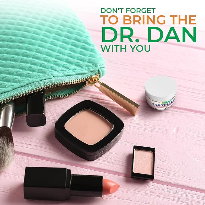 Dr. Dan's Cortibalm Jar - 1 Pack - for Dry Cracked Lips - Healing Lip Balm Jar for Severely Chapped Lips - Designed for Men, Women and Children -