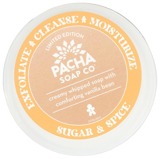 PACHA SOAP Sugar & Spice Whipped Soap & Scrub, 8 OZ