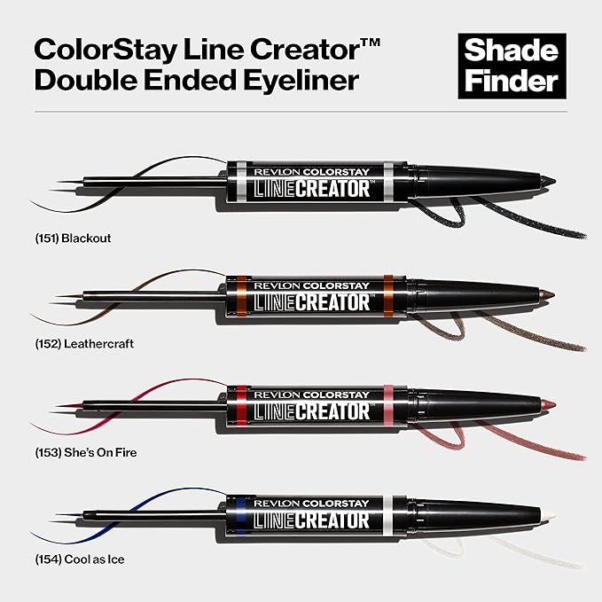 REVLON Liquid Eyeliner & Smoky Kohl Pencil, ColorStay Line Creator Eye Makeup, Waterproof & Transferproof, Blackout, 0.004 oz