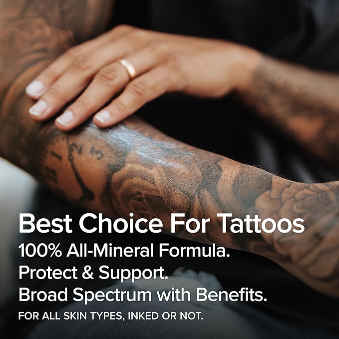 Mad Rabbit Defend Tattoo Sunscreen- SPF 30 100mL Tube- Mineral Sunscreen Lotion - Tattoo Fade Protection and Moisturizer, Anti-Aging Formula