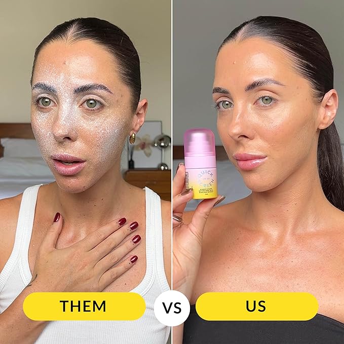 THE QUICK FLICK Sunscreen Prep 3-in-1 SPF 50+ Moisturizer, Primer & Blue Light Defense | Ultra-Lightweight, Fast Absorbing & Non-Greasy | Hydrating Setting Spray for Makeup | No White Cast | 15ml