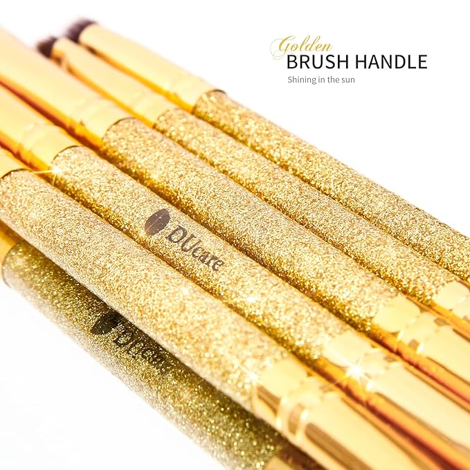 DUcare Eyeshadow Brush 5pcs Double Sided Eyebrow Brush Makeup Brushes with Soft Synthetic Hairs Double Ended Eyeshadow Brush Set for Eyeshadow, Eyebrow, Eyeliner, Blending