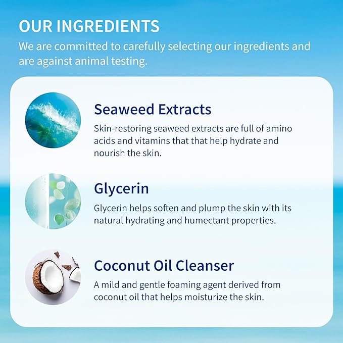 Inis the Energy of the Sea - Refreshing Bath and Shower Gel, Travel Size Body Wash for Women and Men, Mini Sulfate Free Body Wash with Seaweed and Sea Minerals, Clean Ocean Fresh Scent, 2.9 fl oz