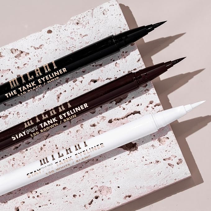 Milani The Tank Liquid Eyeliner - No-Skip Liquid Eyeliner Pen, Waterproof Formula, Makeup Pen, Long Lasting & Smudgeproof - 120 Brown