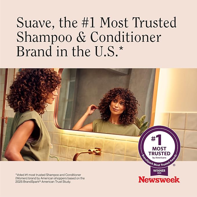 Suave Invigorating Shampoo with Rosemary & Mint, Refreshing & Replenishing Care for Healthy-Looking Hair, No Parabens, Phthalates, or Dyes, 28 FL OZ Bottle