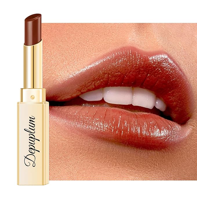 Depuplum Reddish Lipstick for Women Moisture Lip Gloss Tinted Lip Balm Sheer Lipsticks for Mother's Day Nourishing Hydrate Glossy Lipstick for Dry Lips,DM67 Reddish