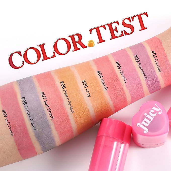 FYEBOO Cooling Water Jelly Tint Blush, Multi-Use Juicy Lip + Cheek Tint, Hydrating & Bouncy Jelly Texture, Long-lasting Sheer Color, 0.32 oz (# 01, 0.32 oz)