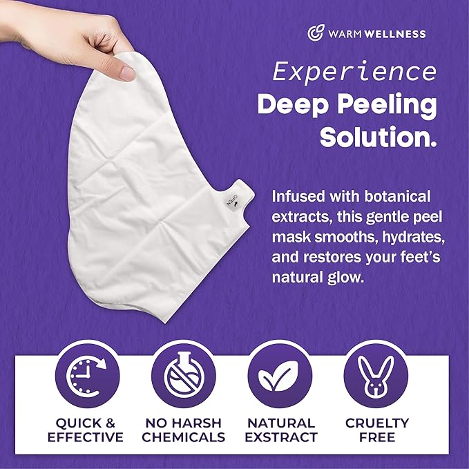 Foot Peeling Mask – Lavender Exfoliating Treatment Booties for Callus Removal & Renewal of Dry, Cracked Feet – Dermatologist-Inspired Moisturizing Spa Therapy for Men & Women (Lavender 2 Pairs)