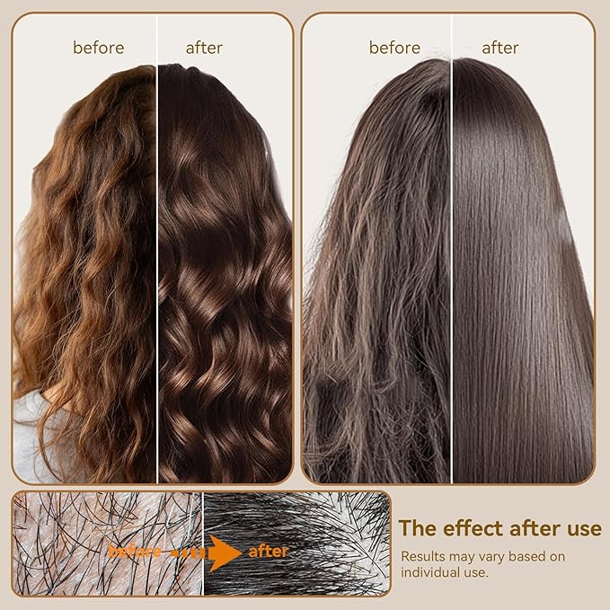 LUSETA Rice Water Shampoo and Conditioner Set for Hair Volume, Strengthening, Nourishing for Hair, Hydrating & Frizz Control, Revitalizes Shine, for All Hair Types Women and Men 16.8oz*2