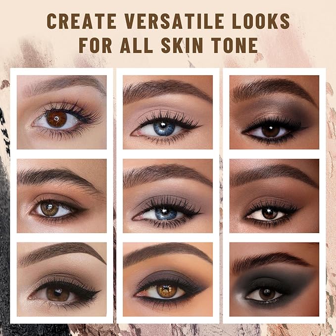 SUSIKEKI 6 Colors Mini Eyeshadow Makeup Palette Neutral Nude Smoky Eye Shadow Taupe & Brown Matte Make Up Pallet with Mirror Highly Pigmented Long Lasting Waterproof Travel Size Gift Kit 01