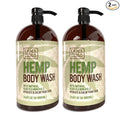 Dead Sea Collection Hemp Body Wash for Women and Men - with Pure Dead Sea Minerals and Hemp Seed Oil - Cleanses and Moisturizes Skin - Pack of 2 (67.6 fl. oz)