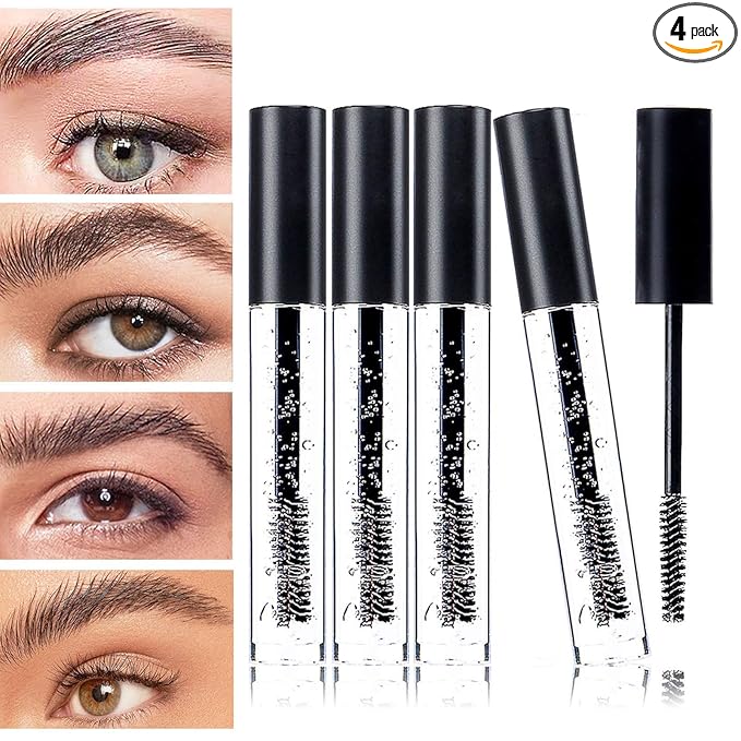 DAGEDA Clear Eyebrow Setting Gel, 4 Pack Brow Fix Gel, Waterproof And Sweat-Proof Eyebrow Repair Liquid Brows Styling Beauty Salon Home Use Makeup, 3.53oz
