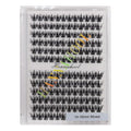 12rows-Large Tray Mixed 8-10-12-14-16mm/Mixed 14-15-16mm/Mixed14mm-16mm/Mixed 18-20mm Wide Stem Individual False Eyelashes Dramatic Black Cluster Eyelashes (MY008-14-16MM MIX)