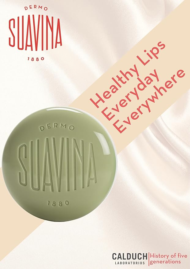 Suavina Lip Balm for Extreme Dry Cracked Lips, Intensive Lip Repair Treatment with Natural Olive Oil, Moisturizing & Protective Winter Lip Balm for Cold Weather, Dry Lip Therapy for Men & Women