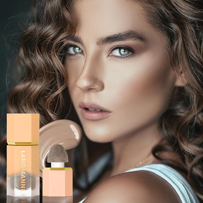 Liquid Contour Stick Makeup - Cream Face Contour Wand with Cushion Applicator, Natural Matte Long Lasting Creamy Bronzer, Lightweight Silky Blendable (#02 SOFT TAN)