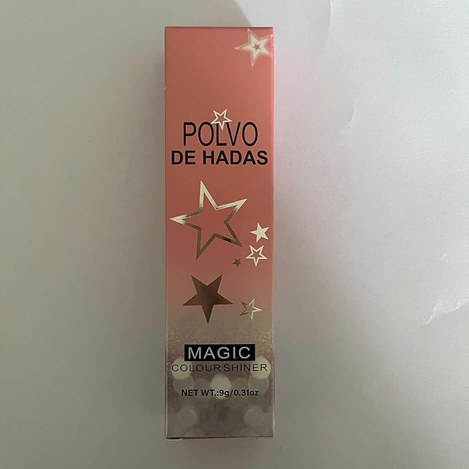 2PCS Polvo De Hadas Fairy Dust Highlight Patting Powder - Full Body Contouring and Clavicle Pearlescent Patting Powder for Face and Eye, Christmas Sparkling Body Glitter (#01 White & #02 Pink)