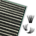 Lash Clusters 280Pcs Eyelash Clusters KEYYOU 100D D Curl 9-18MIX Clusters Lashes Thick Super Soft Wispy DIY Eyelash Extension at Home(100D-D,9-18MIX)
