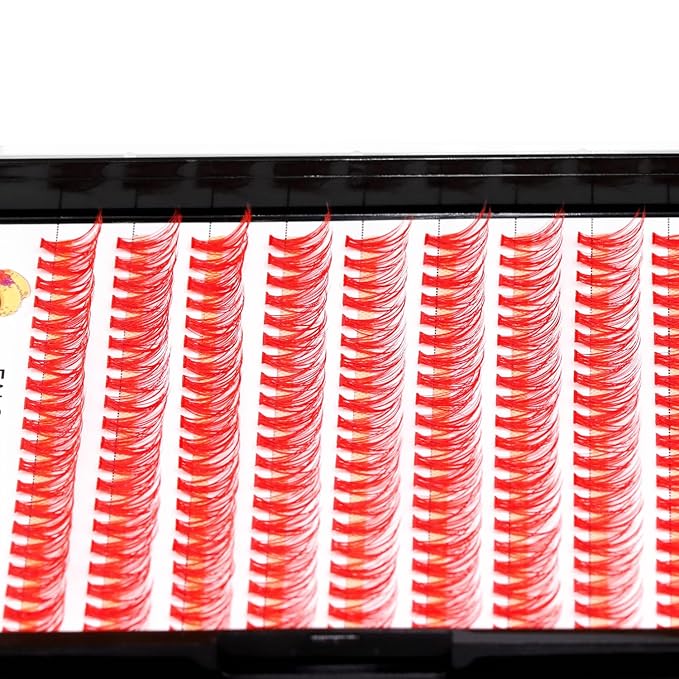 →VAYATOR False Eyelashes 3Styles D Curl 10-18mm 200Pcs To Choose Lashes Extensions Cluster Individual Lash Extensions Reusable False Eyelashes Easy Grafting (Red-D Curl-16mm)