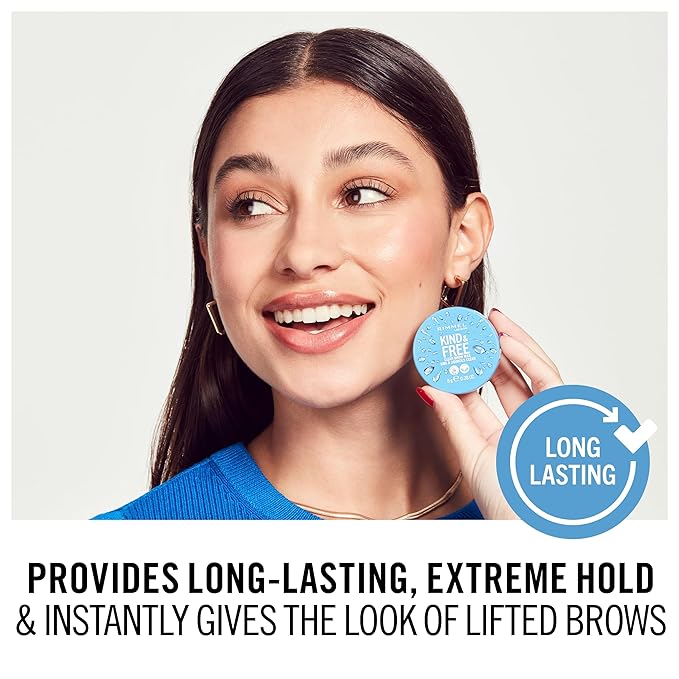 Rimmel London Kind & Free, Clear, Brow Wax, Easy to Apply, Long-Lasting Hold, No Flaking, No Residue, Lifted Brows, 0.28oz