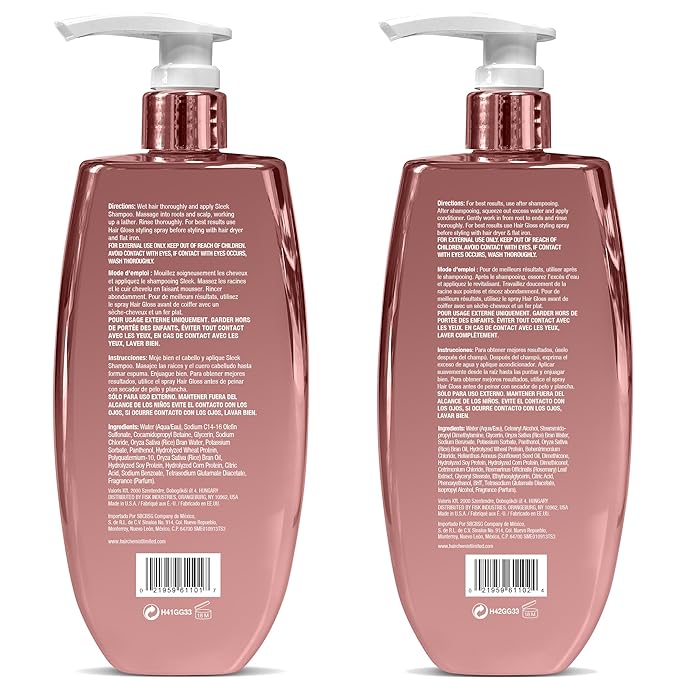 Hair Chemist Hair Gloss Liquid Glass Shampoo & Conditioner Set 33.8 Ounce (2-PC SET) -Smoothing Shampoo, Adds Smooth & Shine Plus Frizz Reducing Smoothing Conditioner, Lightweight Formula