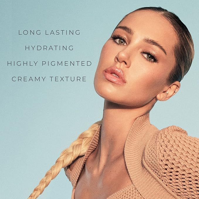 Rinna Beauty Icon Lip Kit - Delilah - All-in-One Lip Kit Includes Lipstick, Lip Gloss, Lip Liner - PINK NUDE look - Anti-Aging, Moisturizing, Long-Lasting: Vegan, Cruelty-Free - 1 each
