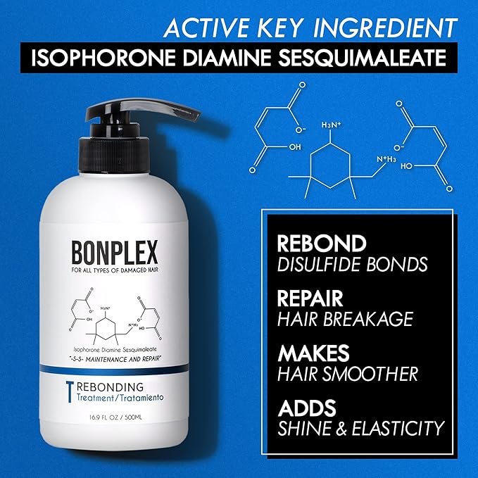 Rebonding Treatment For All Hair Types | For Damaged, Dry, Brittle, Colored, Permed, and Chemically-Treated Hair | Safe for Hard Water | Reconnect Broken Disulfide Bonds