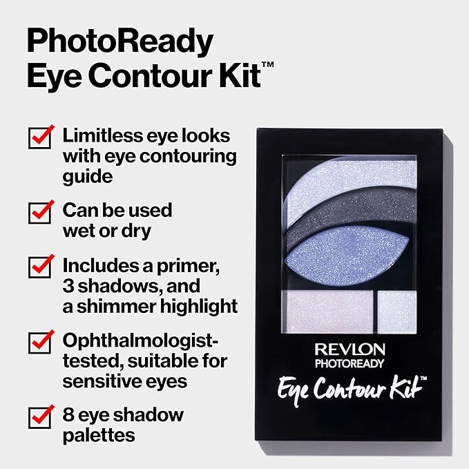 Revlon Eyeshadow Paette, PhotoReady Eye Makeup, Creamy Pigmented in Blendable Matte & Shimmer Finishes 505 Impressionist, 0.01 Oz